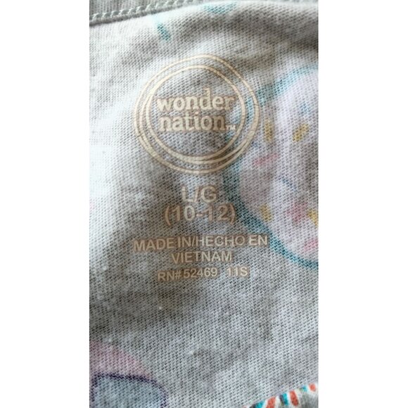 Wonder Nation Size Large 10/12 Girls Dress Gray Unicorns & Girl Power Print - Picture 7 of 9